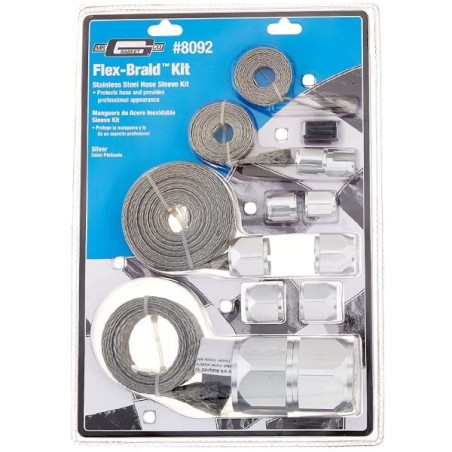 Mr. Gasket Kit de manguitos de acero inoxidable trenzado