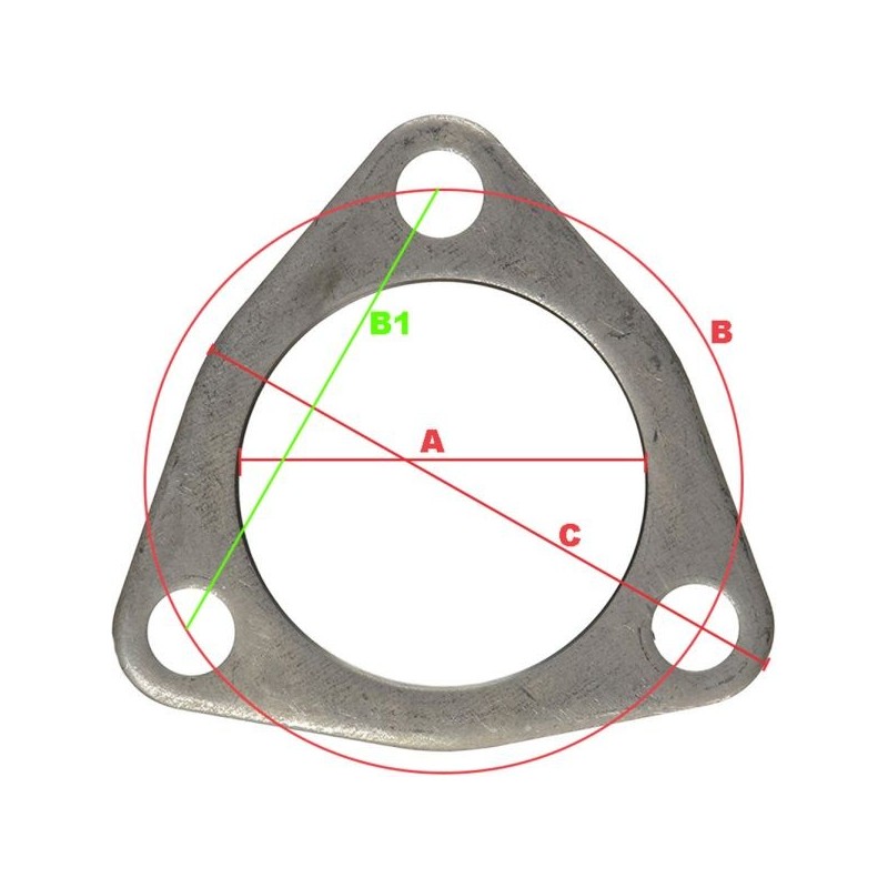 SRS Brida de escape junta 3 tornillos - Ø63.50mm/2.50'' - GA