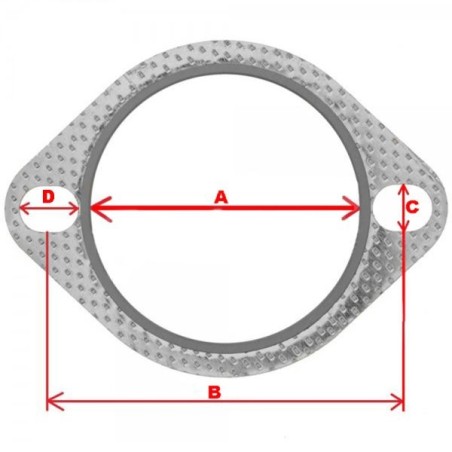Invidia Brida de escape junta 2 tornillos - Ø63.50mm/2.50'' - GG-250