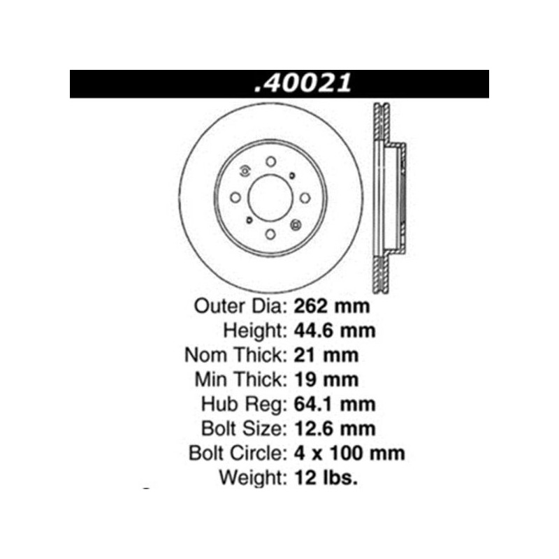 C-Tek Discos de freno delanteros (262mm / 4x100) - 227, Taladrados+Ranurados