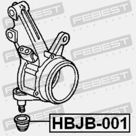 Febest Tapa de la rótula delantera inferior - HBJB