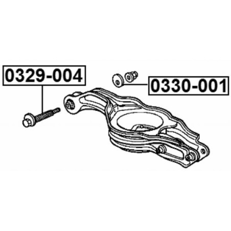 Febest Anillo excéntrico para el perno del brazo de soporte inferior trasero interior - 0330