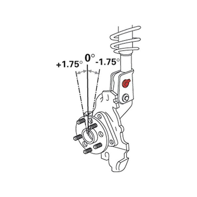 SPC Performance Juego de tornillos de corrección de peralte 16mm +/- 1,75º
