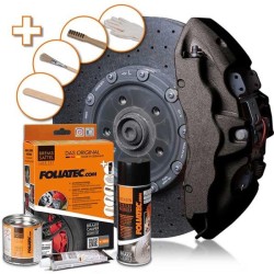 Foliatec Kit de pintura para pinzas de freno - Carbono metalizado