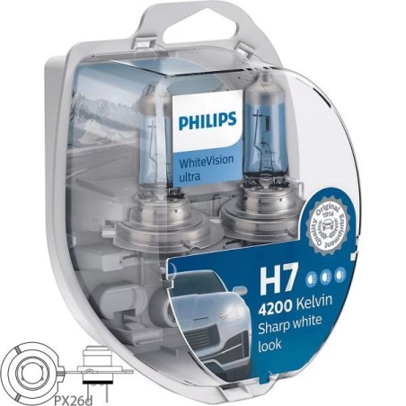 Philips Bombillas WhiteVision ultra H7 12V/55W
