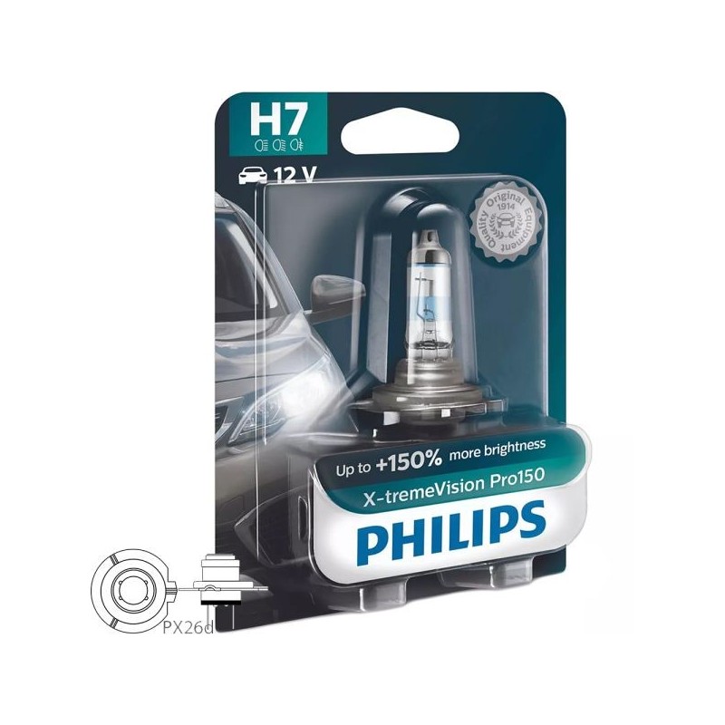 Philips Bombilla X-tremeVision Pro150 H7 12V/55W