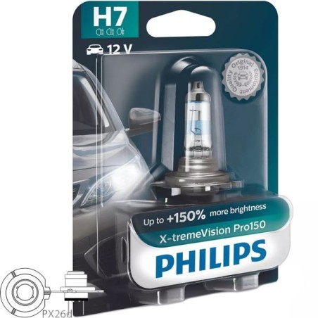 Philips Bombilla X-tremeVision Pro150 H7 12V/55W
