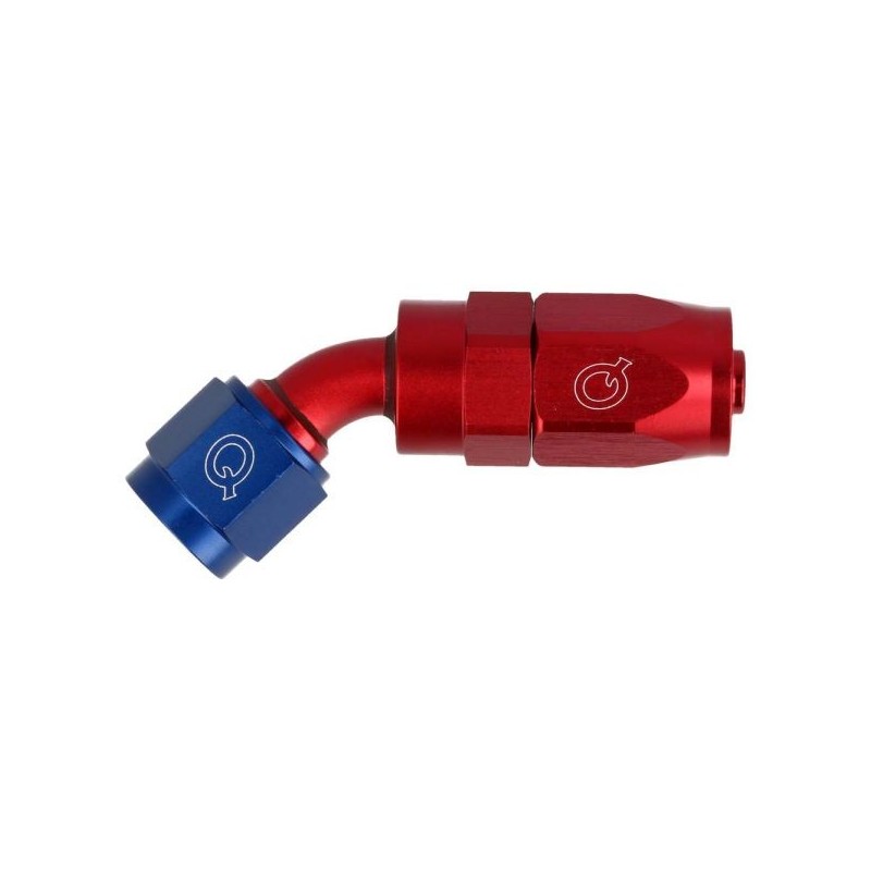 QSP Adaptador de manguera ligero 45° AN6 - Azul, Rojo - QG136