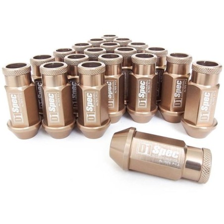 D1 Spec Tuercas de rueda hexagonales cónicas 52mm - Bronce - D1S-011
