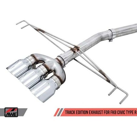 AWE Tuning Sistema de escape catback Track Edition con tubo delantero y extremos cromados/plateados - 3020