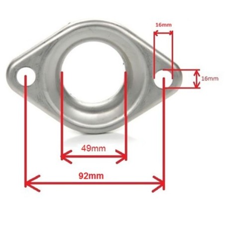 SRS Brida donut de escape - Ø49mm/1.93" - FLG-OC
