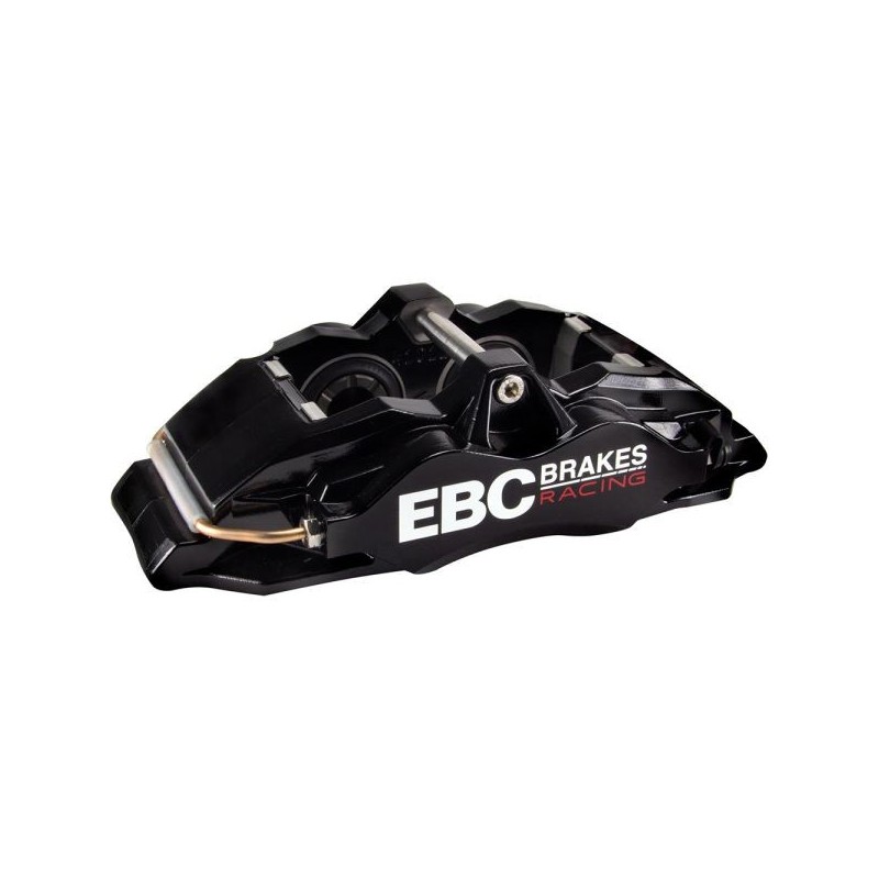 EBC Kit de freno grande Apollo delantero - Pinzas negras de 4 pistones y discos de freno ranurados - EBC-BBK002BLK