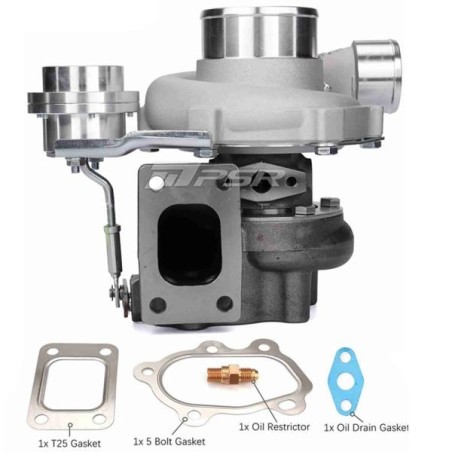 Pulsar Turbo Systems 2860 475HP GEN2 Turbo de doble rodamiento de bolas - T51R Mod - T25 .86 5 Bolt - Billet 14psi