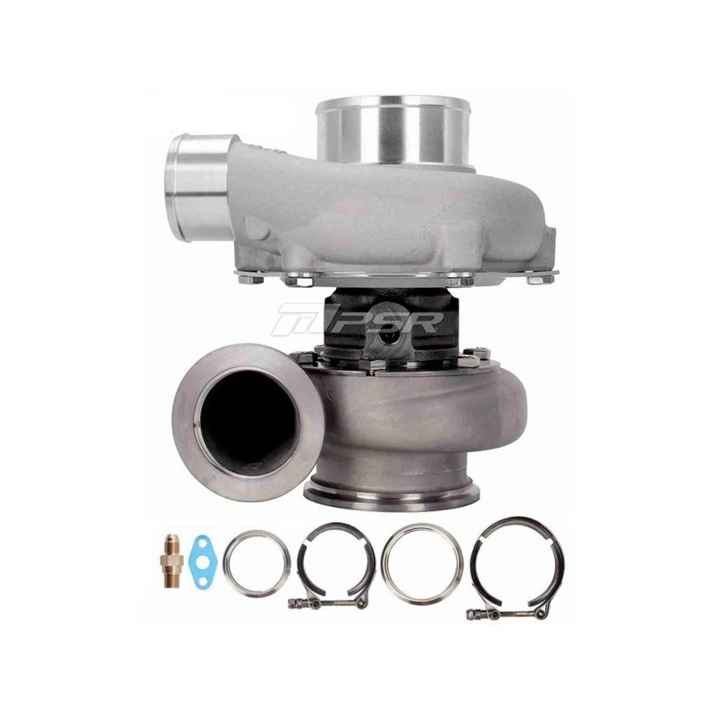 Pulsar Turbo Systems 2860 475HP GEN2 Turbo Doble Rodamiento de Bolas - Estándar - .64 Acero Inoxidable Doble Banda en V -