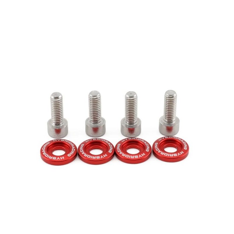 Hybrid Racing Kit de tornillería para accesorios m6X1.0 - rojo - HYB-DWH-00