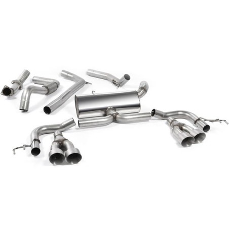 Milltek Sport Sistema de escape catback 3 Embellecedores de titanio Race Brushed