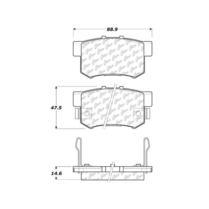 Posi Quiet Pastillas de freno traseras - Ceramic