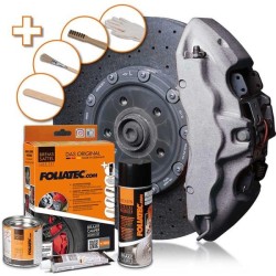 Foliatec Kit de pintura para pinzas de freno - Plata Stratos metalizado
