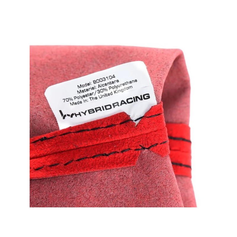Hybrid Racing Cubierta del cambio alcantara - rojo/negro - HYB-SBA-01