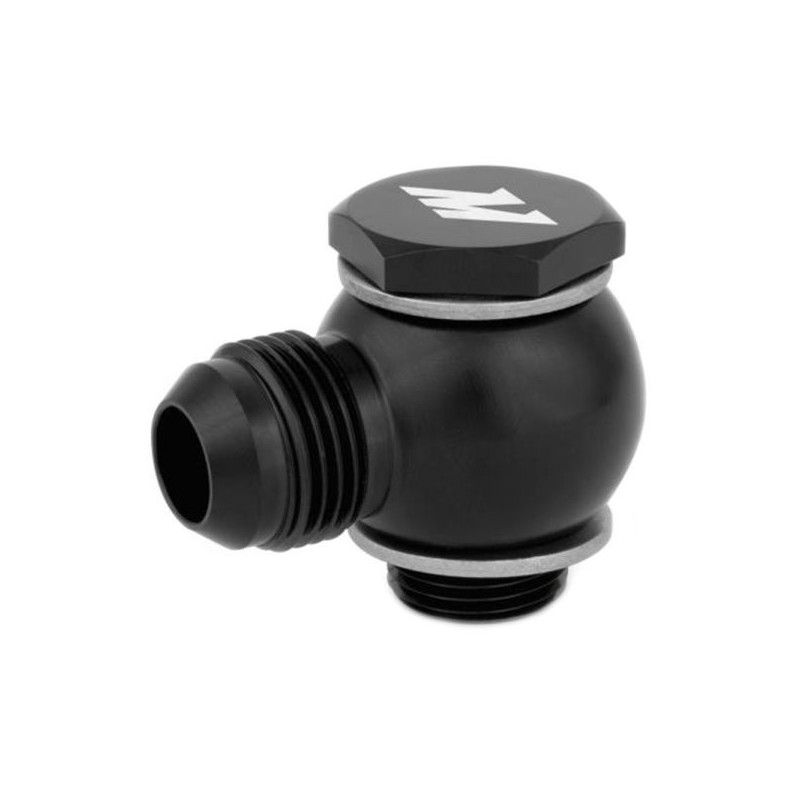 Mishimoto Racor banjo con perno M20x1,5-10AN negro - MMBB