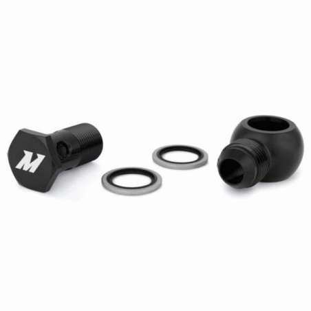 Mishimoto Racor banjo con perno M20x1,5-10AN negro - MMBB