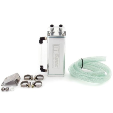 D1 Spec Depósito rectangular de recogida de aceite 600cc 15mm - Plata - D1S