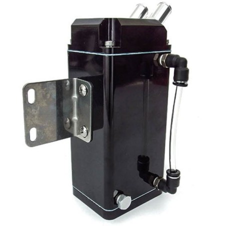 D1 Spec Depósito rectangular de recogida de aceite 600cc 15mm - Plata - D1S