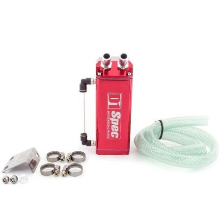 D1 Spec Depósito rectangular de recogida de aceite 600cc 9mm - Rojo - D1S-A044