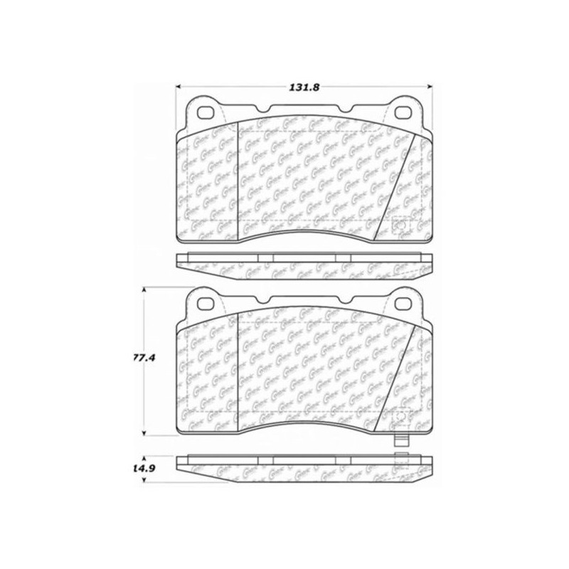 Centric Parts Pastillas de freno delanteras - C-Tek Ceramic
