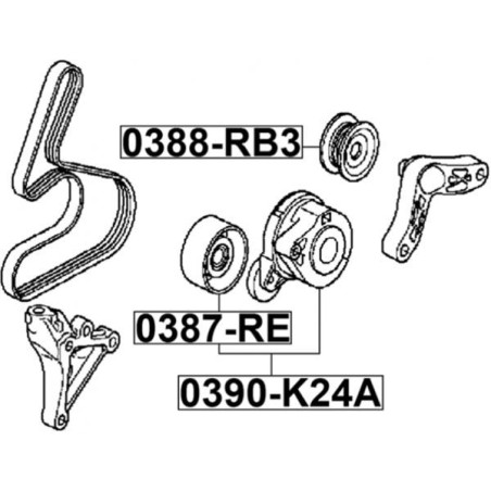 Febest Tensor correa multirib - 0390
