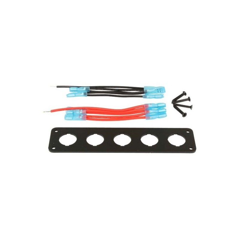 QSP Panel negro para 5 interruptores.