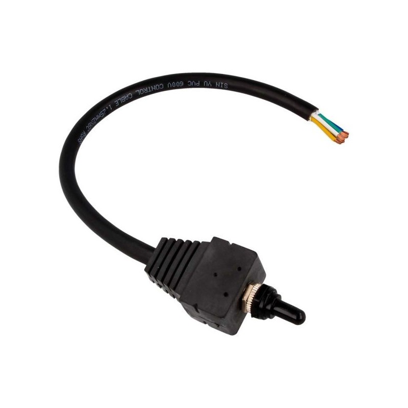 QSP Interruptor de palanca resistente al agua encendido - apagado - encendido - Negro