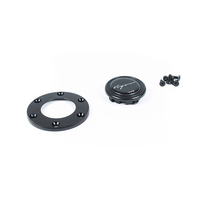 Vigor Volante Monza 330/30 mm de cuero con costuras rojas - VSW