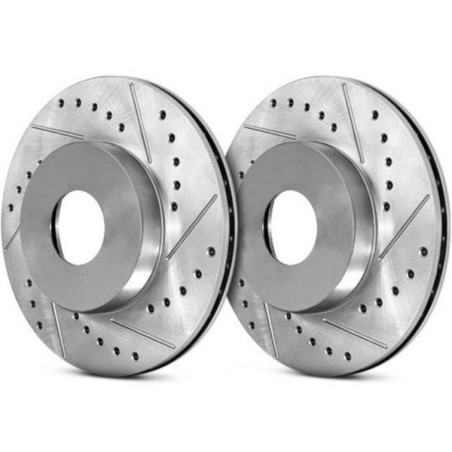 C-Tek Discos de freno delanteros (300mm / 5x114.3) - 227, Taladrados+Ranurados