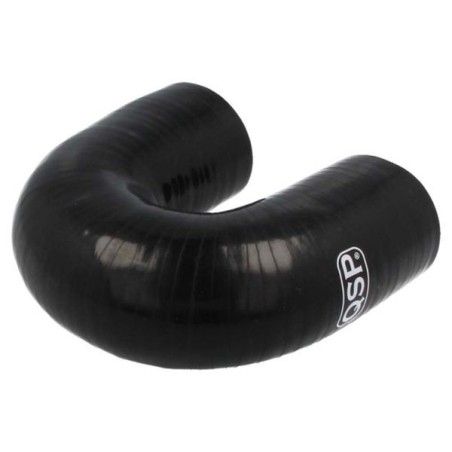 QSP Manguera de silicona - Curva de 180° - 19 mm - Negro - QHE180