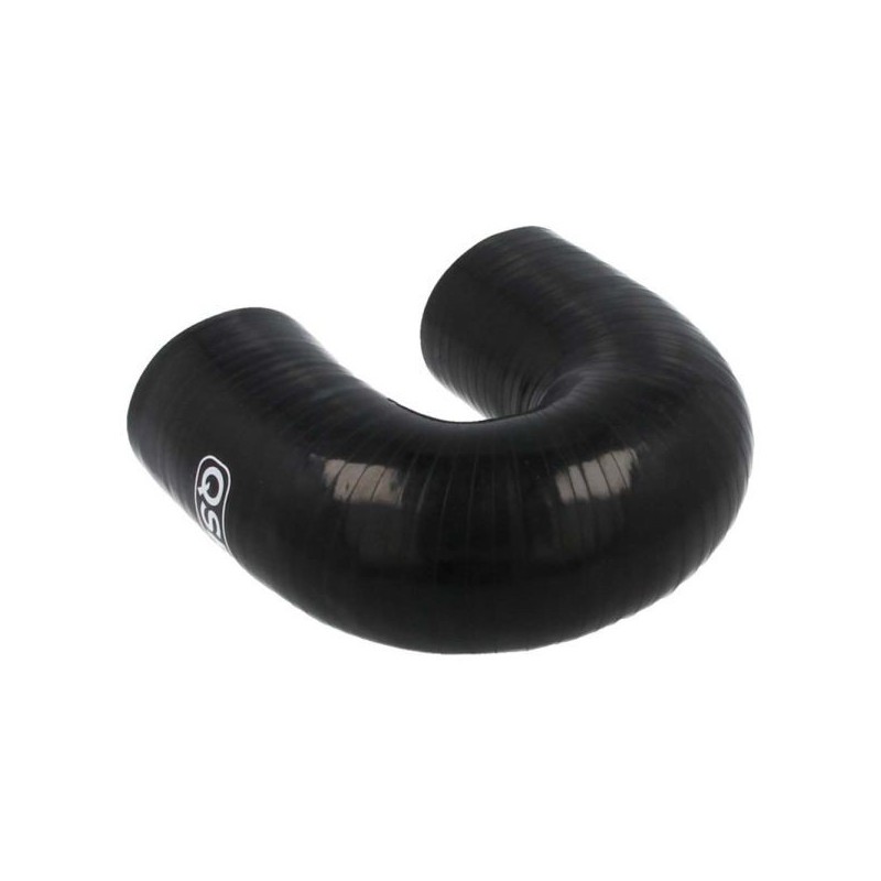 QSP Manguera de silicona - Curva de 180° - 19 mm - Negro - QHE180