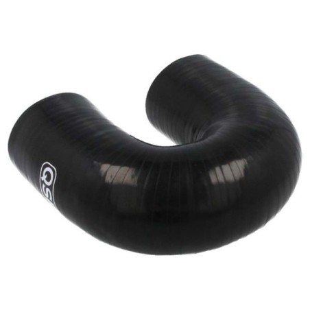 QSP Manguera de silicona - Curva de 180° - 19 mm - Negro - QHE180