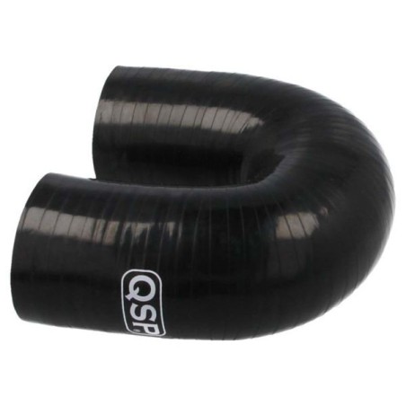 QSP Manguera de silicona - Curva de 180° - 19 mm - Negro - QHE180