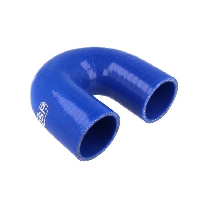 QSP Manguera de silicona - Curva de 180° - 19 mm - Azul - QHE180
