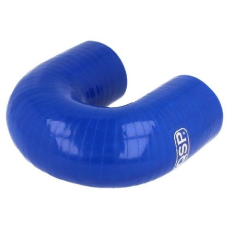 QSP Manguera de silicona - Curva de 180° - 19 mm - Azul - QHE180