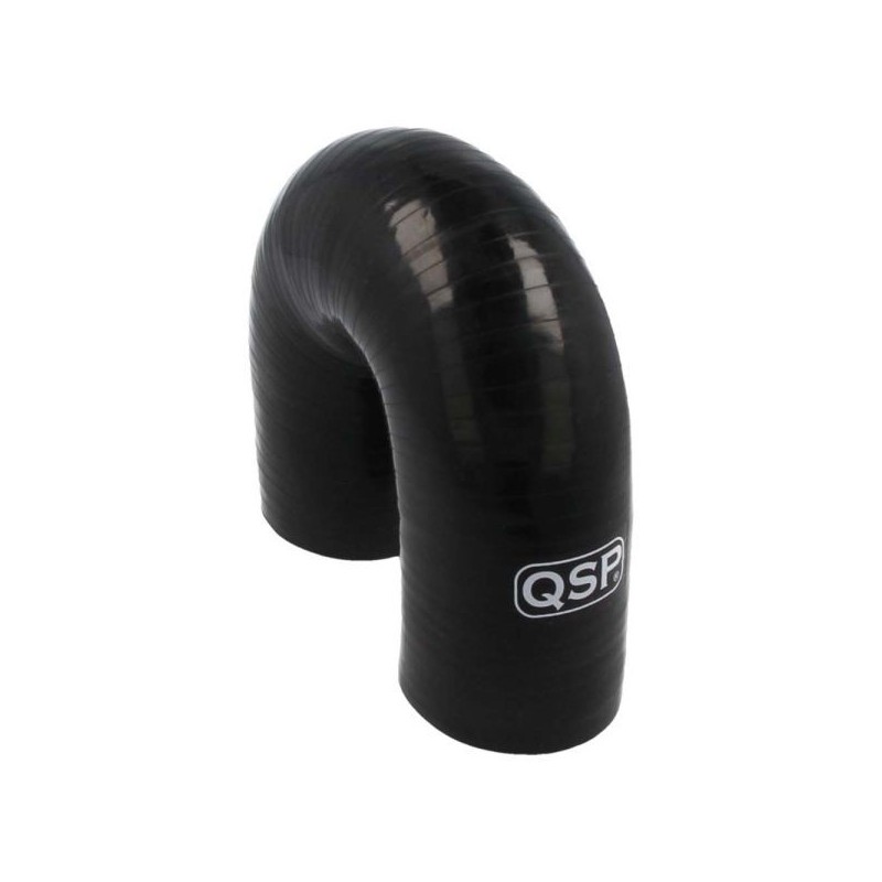 QSP Manguera de silicona - Curva de 180° - 22 mm - Negro - QHE180