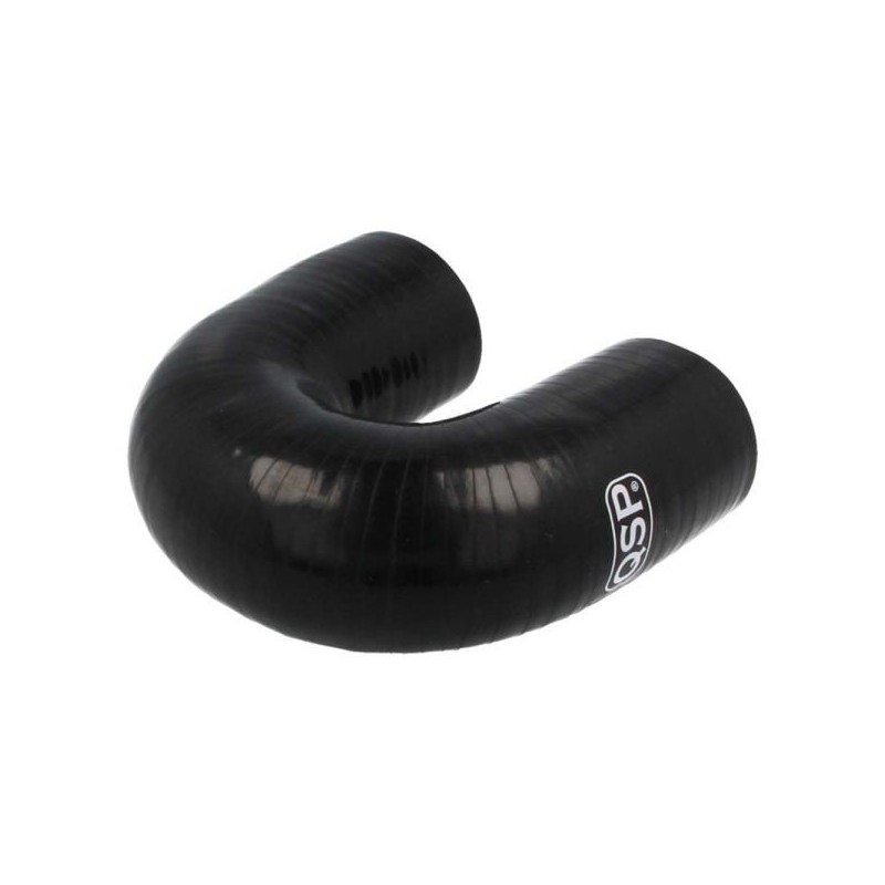 QSP Manguera de silicona - Curva de 180° - 22 mm - Negro - QHE180