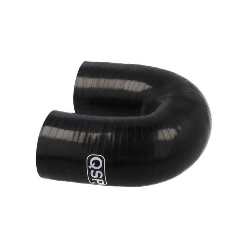 QSP Manguera de silicona - Curva de 180° - 22 mm - Negro - QHE180