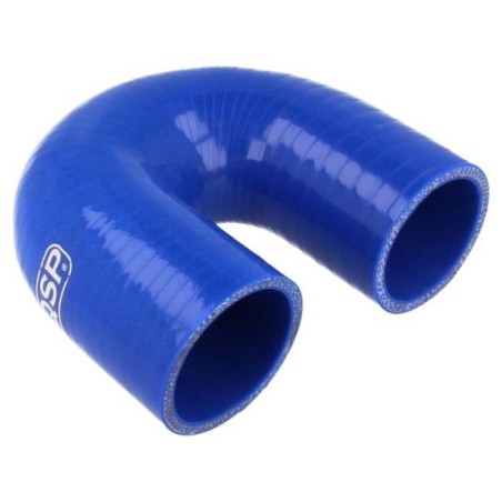 QSP Manguera de silicona - Curva de 180° - 22 mm - Azul - QHE180