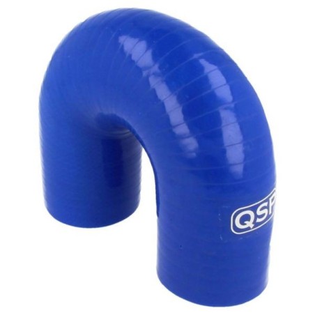 QSP Manguera de silicona - Curva de 180° - 22 mm - Azul - QHE180